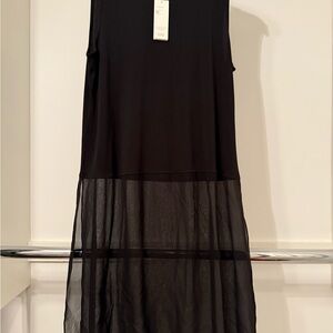Eileen Fisher Black Sheath Maxi Dress